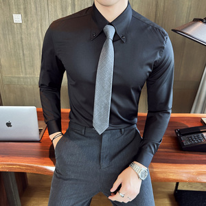 2025秋季青年大领衬衫男长袖商务休闲衬衣A311-CS3034-P68图片