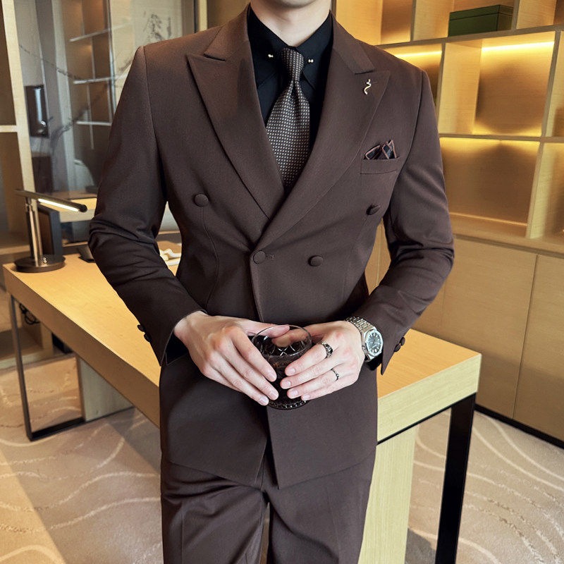 棉羊毛-西服套装男士商务休闲外套修身西装三件套SJT9998-P310,男装西服套装,电商A311