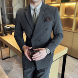 男士三件套结婚礼服休闲正装韩版修身英伦西服套装SJT9995-P285，男装西服套装，电商A311