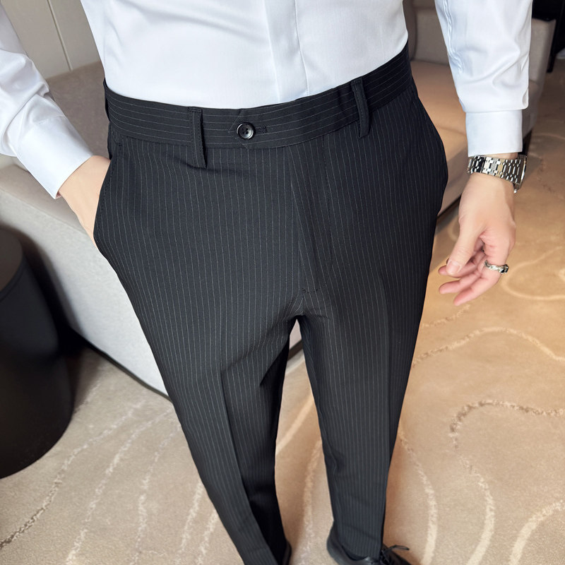 酒店景2025春季新款裤子修身休闲西裤A311-DK9003-P75,男装西裤,电商A311
