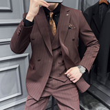 木框景2025秋季套装修身休闲商务大码男士礼服A311-SJT9014-P290，男装西服套装，电商A311