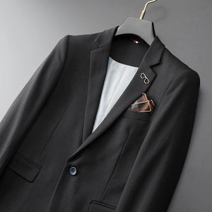 2025秋季新西装便西修身休闲商务大码工西服男士礼服DX9821-P140图片