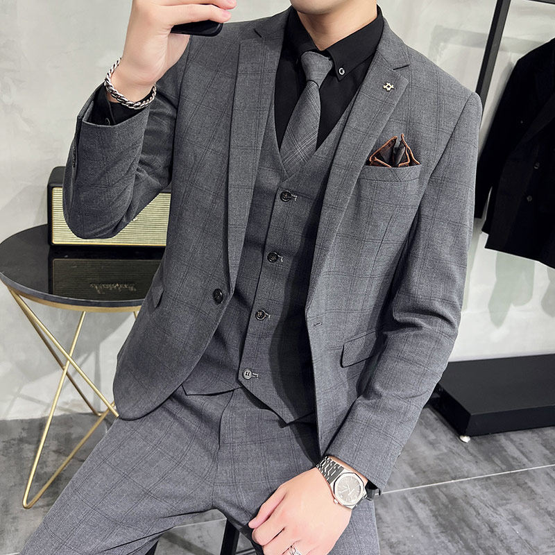 2025秋季新西装套装修身休闲商务大码工西服男士礼服SJT9963-P285,男装西服套装,电商A311