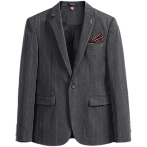 2025秋冬新西装套装修身休闲商务大码工西服男士礼服SJT9852-P265图片