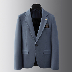 2025秋季新西装便西修身休闲商务大码工西服男士礼服DX9931-P155图片
