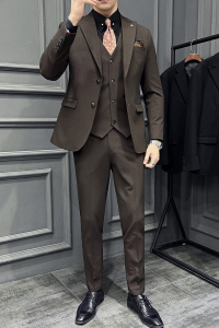 2024春季西装套装修身休闲商务大码工西服男士礼服SJT9992-P285图片