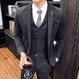 新款西服套装西装三件套绅士男装西装SJT9823-P265大码加价，男装西服套装，电商A311