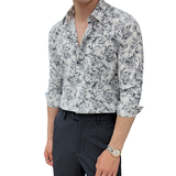2025春季新男士长袖衬衫商务寸衫发型师方领衬衫A311-CSZ7805-P40，男装衬衫，电商A311