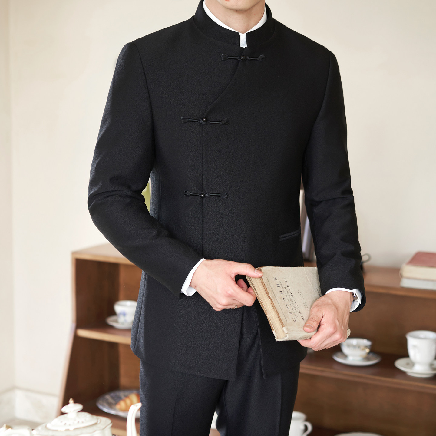 新中式男士西服套装主持司仪唐装2025秋季礼服A311-LJT810-P230,男装西服套装,电商A311