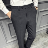 2025年秋冬新款裤子高级感小脚修身休闲西裤男A311-DK9995-P75，男装西裤，电商A311