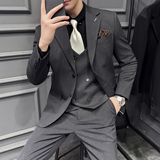 木框景2025秋季套装修身休闲商务大码男士礼服A311-SJT9016-P290，男装西服套装，电商A311