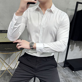 2025春秋季青年无痕衬衫男长袖商务休闲衬衣A311-CS3061-P68，男装衬衫，电商A311
