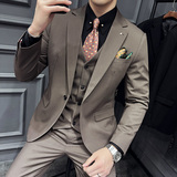 2024春季新西装套装修身休闲商务大码工西服男A311-SJT9991-P285，男装西服套装，电商A311