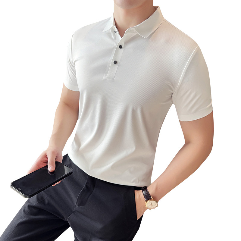 2025夏季新款polo衫商务休闲体恤时尚潮流上衣男A311-PLC05-P53,男装T恤,电商A311
