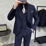 2025春季西装一粒扣套装修身休闲商务大码工西服男士SJT6888-P245，男装西服套装，电商A311