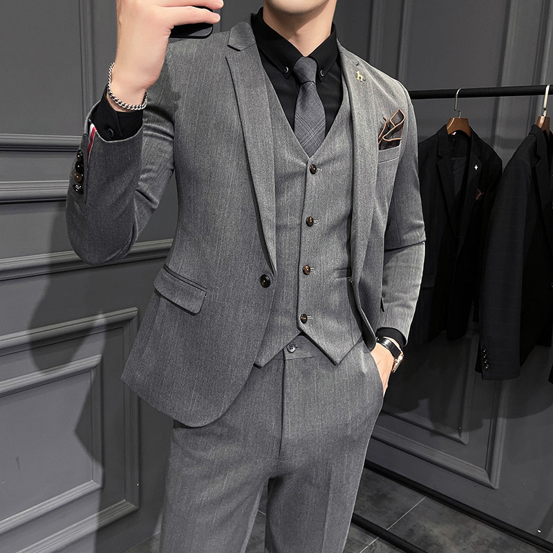 2025秋冬新西装套装修身休闲商务大码工西服男士礼服SJT9852-P265,男装西服套装,电商A311