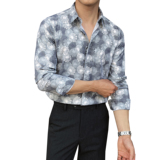 2025春季新男士长袖衬衫商务寸衫商务风方领衬衫A311-CSZ7793-P53，男装衬衫，电商A311