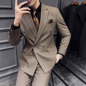 木框景 2025秋季套装修身休闲商务大码男士礼服A311-SJT9011-P290图片