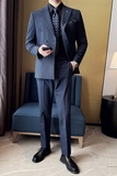 酒店景2025秋季条纹西服套装男士商务两件套LJT9003-P235，男装西服套装，电商A311