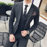 西服套装男士三件套韩版修身发型师正装职业SJT9821-P265，男装西服套装，电商A311