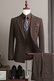 25新款平铺景男士三件套结婚休闲正装韩版修身英伦SJT9997-P285，男装西服，电商A311