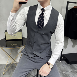 2025秋季新款男士马甲套工作服职业装少爷马夹A311-MJT9995-P130图片