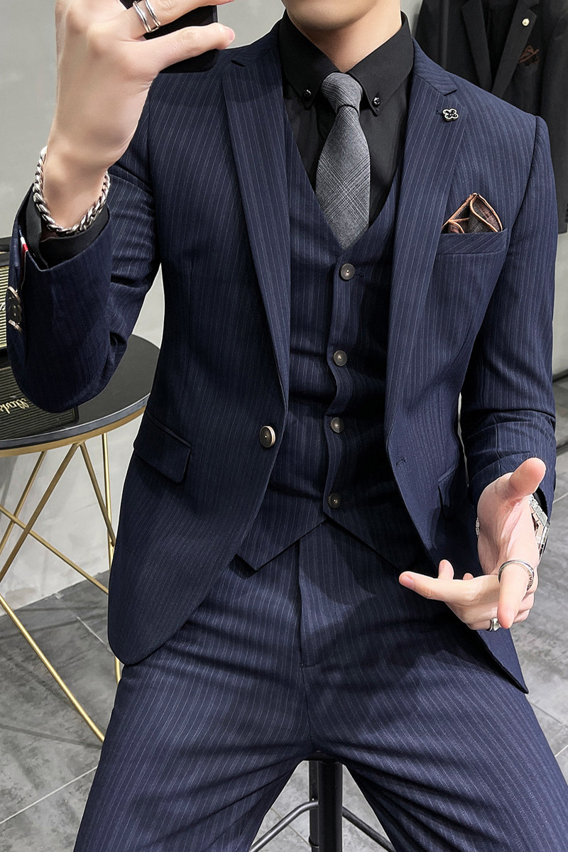 21春西服套装男士三件套韩版修身小西装新郎结婚礼服SJT9902-P285,男装西服套装,电商A311