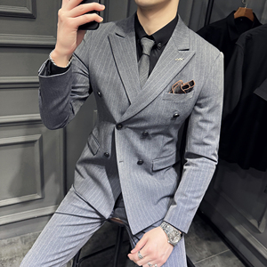 木框景 2025春季新款西装套装商务大码西服男士A311-SJT9962-P285图片
