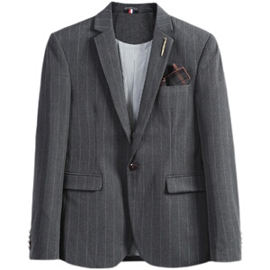 2025秋冬新西装套装修身休闲商务大码工西服男士礼服SJT9823-P265图片