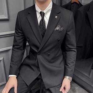 木框景 2025春季套装修身休闲商务大码男士礼服A311-SJT9001-P285图片
