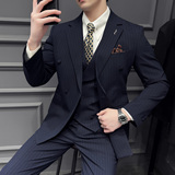 木框景2026春季西服套装条纹休闲大码西服A311-SJT9022-P290，男装西服套装，电商A311