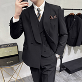 灰墙景2025秋季套装修身休闲商务大码男士礼服A311-SJT9012-P290，男装西服套装，电商A311