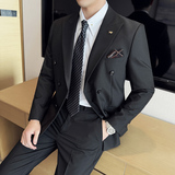 酒店景2025秋季条纹西服套装男士商务两件套LJT9003-P235，男装西服套装，电商A311