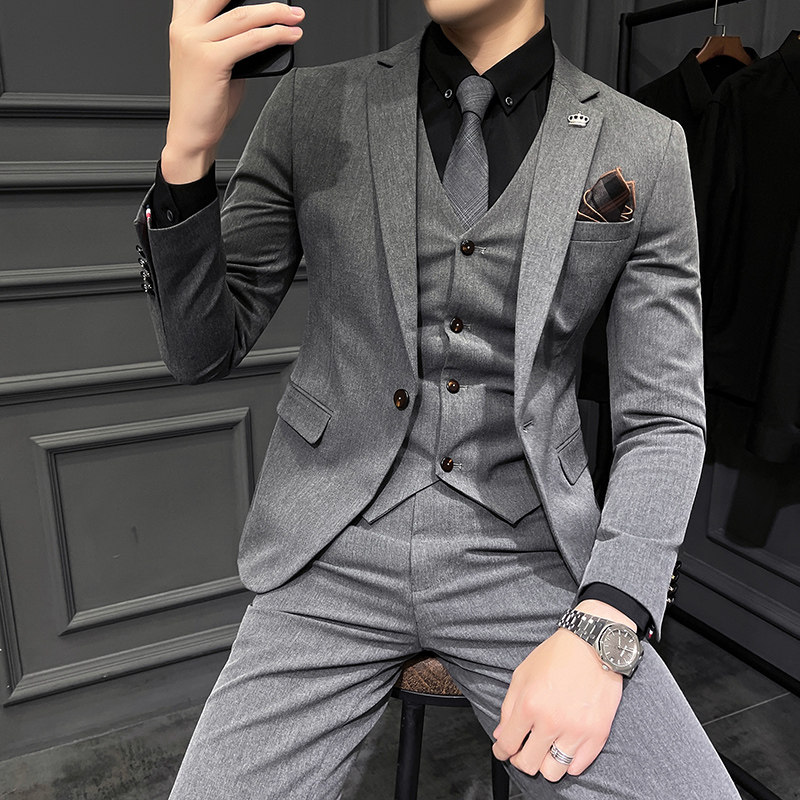 2025秋冬新西装套装修身休闲商务大码工西服男士礼服SJT9825-P265,男装西服套装,电商A311