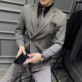 24新款男士三件套结婚礼服休闲正装修身英伦西服套装SJT9995-P285，男装西服套装，电商A311