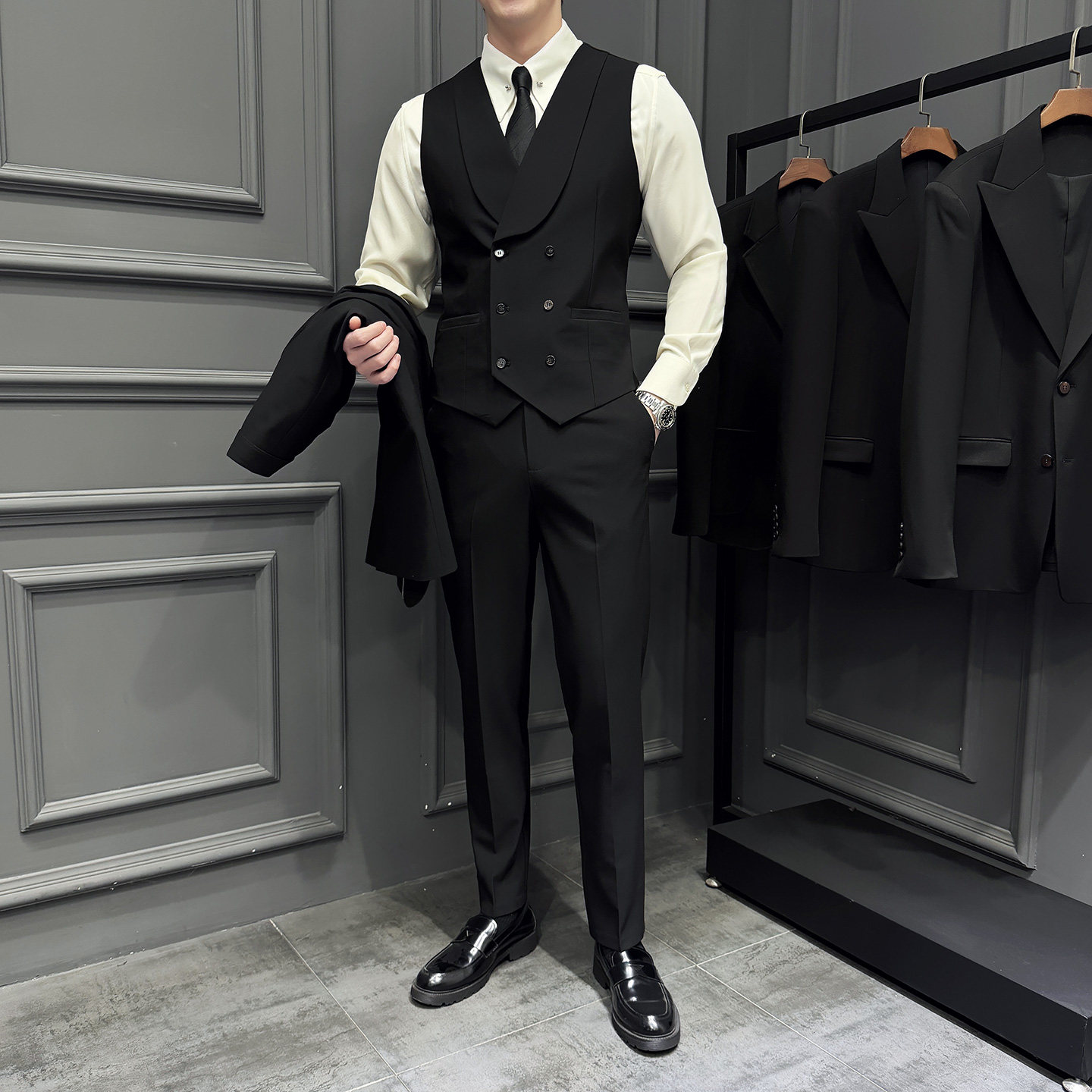 2026伴郎服兄弟装团西装马甲套春季礼服婚礼结婚MJT9023-P135,男装西服套装,电商A311