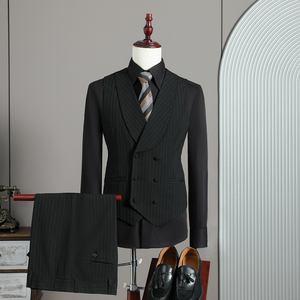 木框景 2026春季西服套装条纹休闲大码西服A311-SJT9022-P290图片