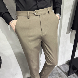 2025春季新款裤子高级感小脚修身休闲西裤男A311-DK9991-P75图片