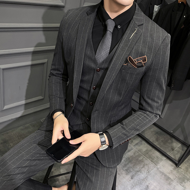 2025秋冬新西装套装修身休闲商务大码工西服男士礼服SJT9823-P265,男装西服套装,电商A311