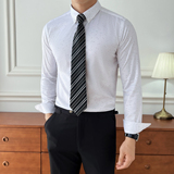 2025秋季新款男士长袖衬衫商务版衬衣上衣A311-CSZ6602-P48，男装衬衫，电商A311