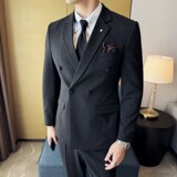 男士三件套结婚礼服休闲正装韩版修身英伦西服套装SJT9995-P285，男装西服套装，电商A311