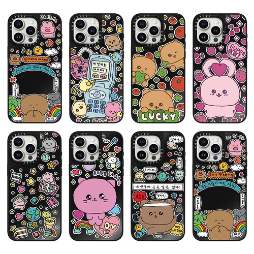 C家Gosimperson呆萌小熊兔子适用iphone16pro手机壳15promax17苹果14镜面MagSafe磁吸13PRO卡通12可爱17PRO女