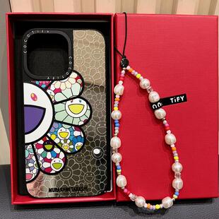 C家潮牌村上隆太阳花适用iphone16promax/17pro 手机壳15pro苹果14镜面MagSafe磁吸13保护套12新款时尚11艺术