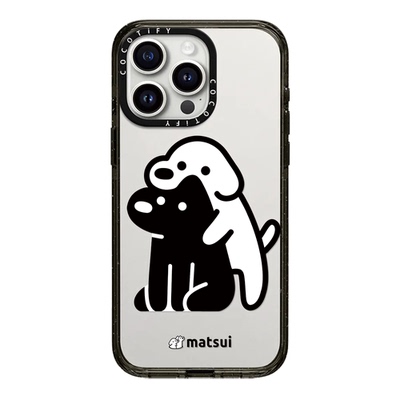 C家matsui吐舌小狗适用苹果15promax手机壳iphone14pro保护套13新款16卡通12防摔17PRO日韩可爱15软透明17PRO