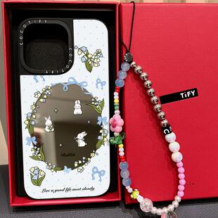 C家磁吸MagSafe蓝波点铃兰花兔子适用iphone17 plus少女 16手机壳15promax苹果14pro小清新春夏13日韩卡通新款