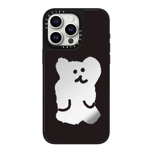 C家镜面镂空柿子椒熊适用苹果15promax手机壳iphone14pro保护套MagSafe磁吸16/13/12新款卡通17PROMAX日韩17
