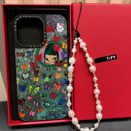 C家奈良美智涂鸦女孩适用苹果16promax/17PRO手机壳iphone15镜面MagSafe磁吸14pro保护套13卡通搞怪12/17