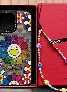 C家磁吸MagSafe村上隆太阳花适用iphone16pro手机壳15promax苹果14plus潮牌13艺术网红17PROMAX保护套情侣17