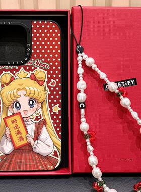 C家磁吸MagSafe红色波点美少女适用iphone16手机壳15promax苹果14pro/17甜酷少女13卡通12小众11新款plus可爱