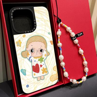 C家涂鸦女孩NOYTA松软的生活适用苹果16promax手机壳iphone15保护套14pro镜面MagSafe磁吸13可爱12卡通17PRO
